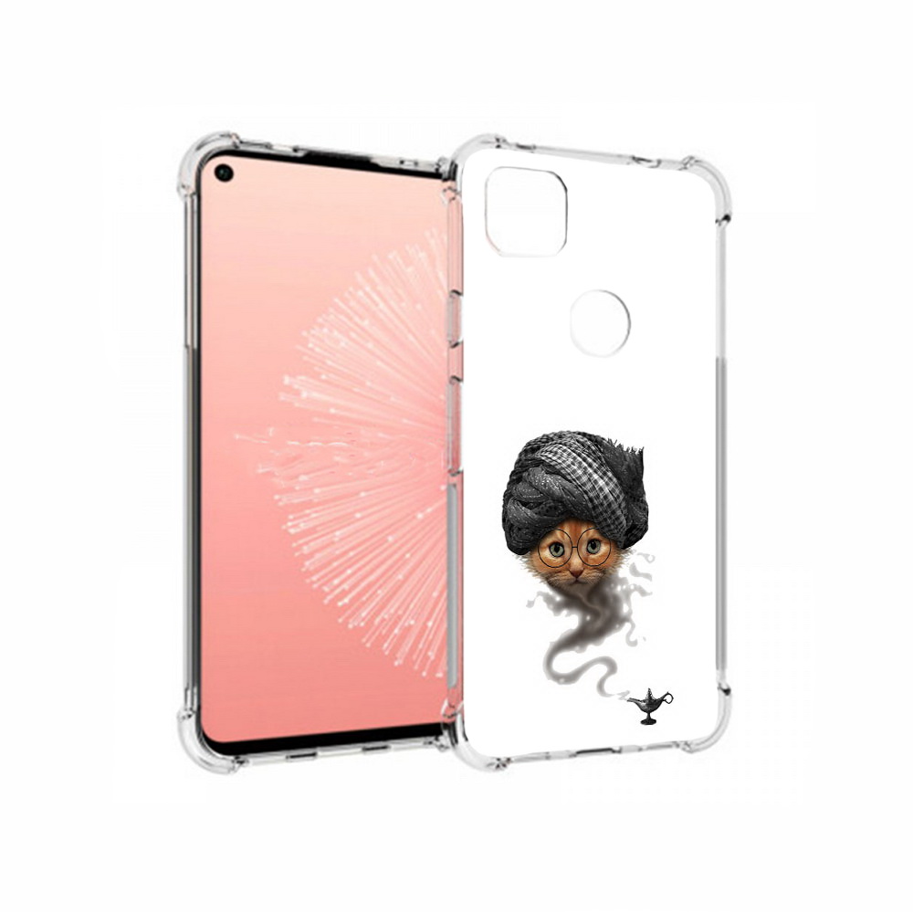

Чехол MyPads Tocco для Google Pixel 4A кот джин, Прозрачный, Tocco