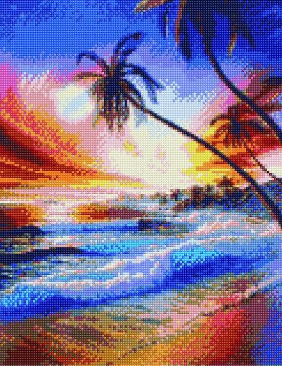 

Алмазная вышивка Painting Diamond «Закат в тропиках»