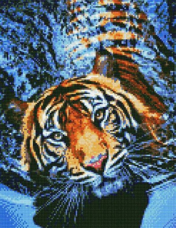 

Алмазная вышивка Painting Diamond «Тигр в воде»