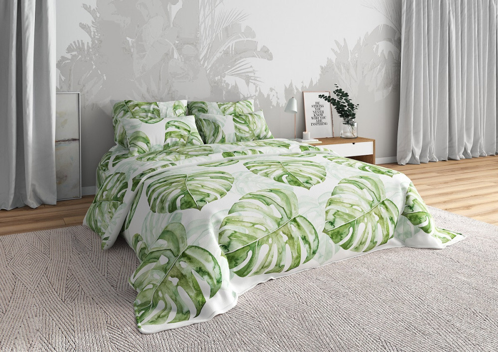 

BR-68 Комплект постельного белья Евро, Бязь "Монстера"