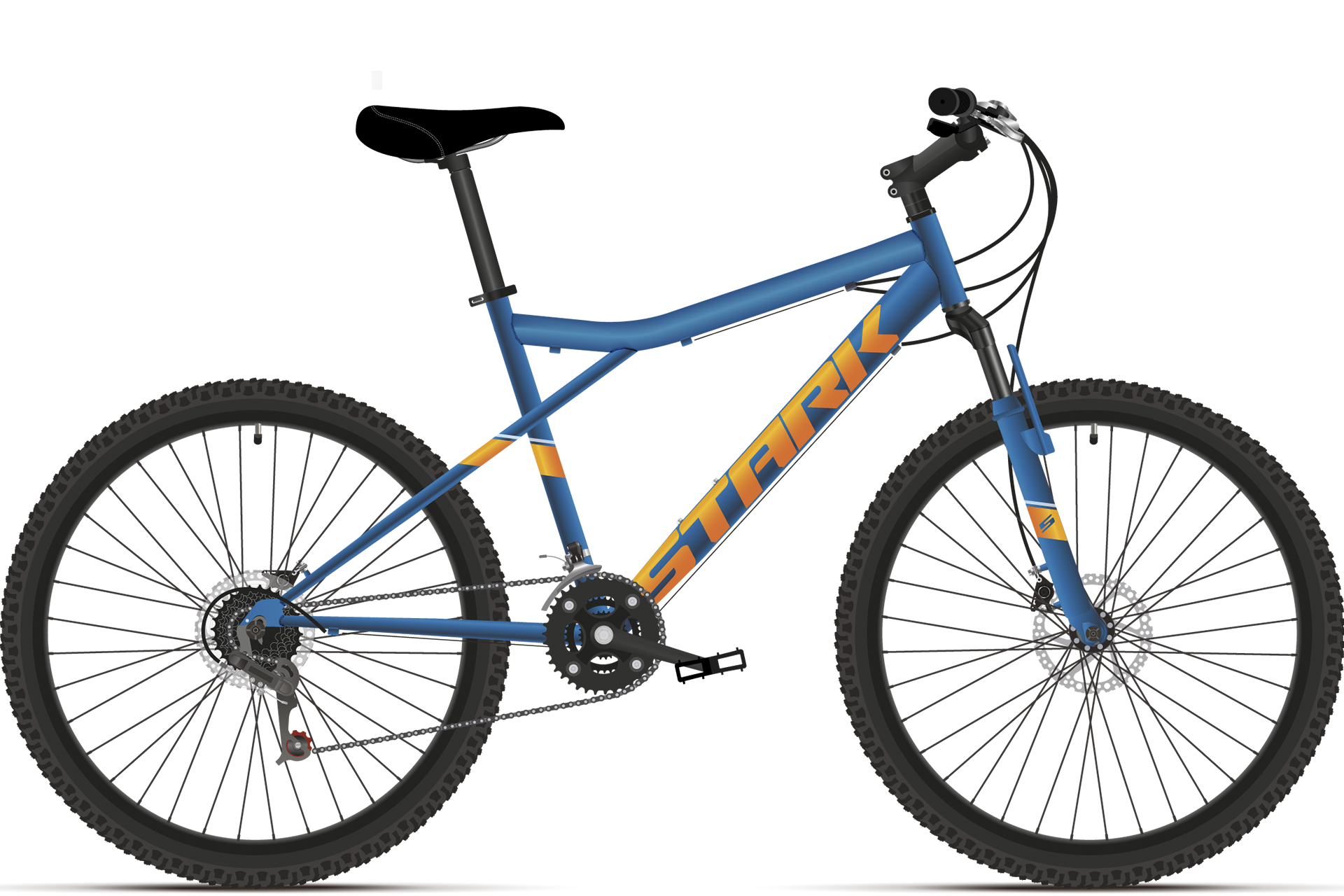 фото Велосипед stark slash 26.1 d 2021 18" синий/оранжевый