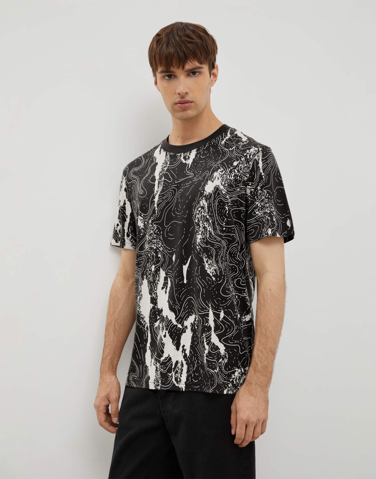 

Футболка мужская Gloria Jeans BKT015354 серый XXL/182, BKT015354