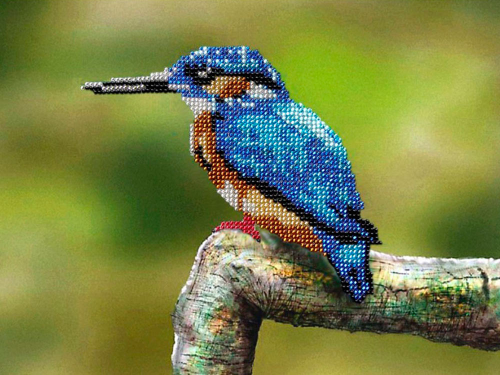 

Принт для вышивки бисером «Зимородок»