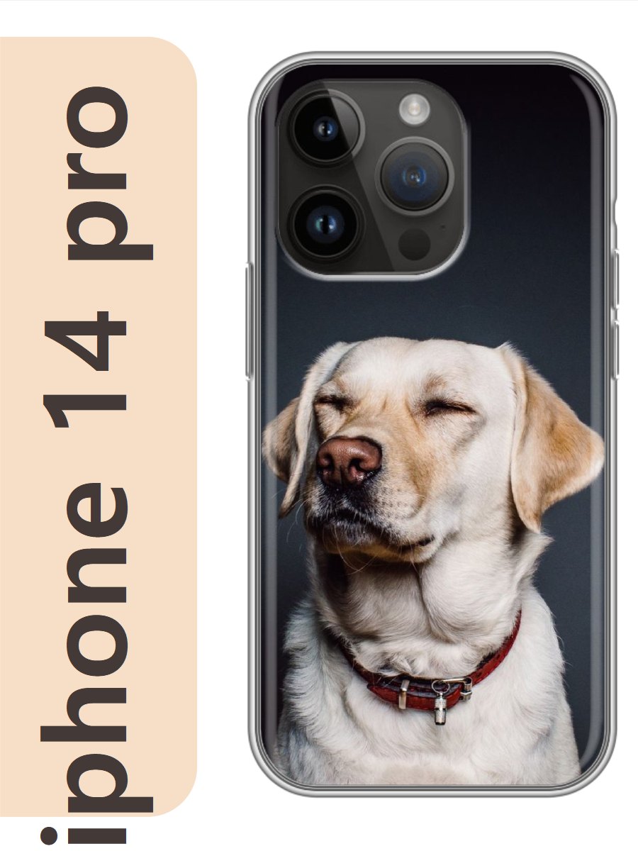 

Чехол на Apple Iphone 14 pro лабрадор 823, Прозрачный, Iphp14dogs