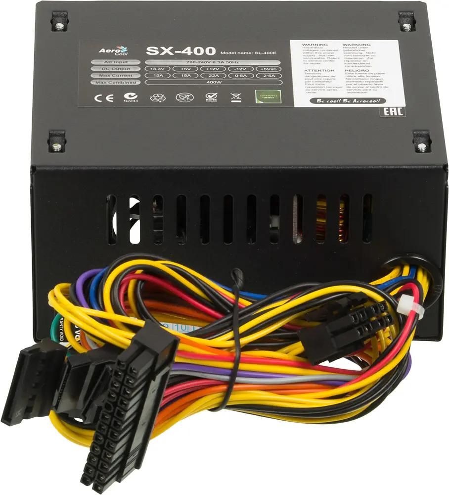 

Блок питания Aerocool SX-400, 400Вт, 80мм, черный, retail