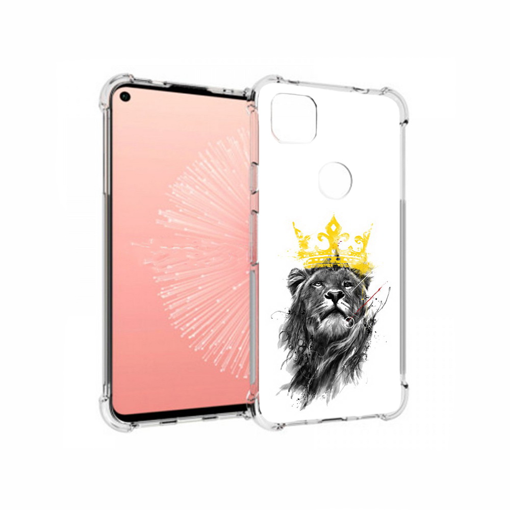 

Чехол MyPads Tocco для Google Pixel 4A король-лев, Прозрачный, Tocco