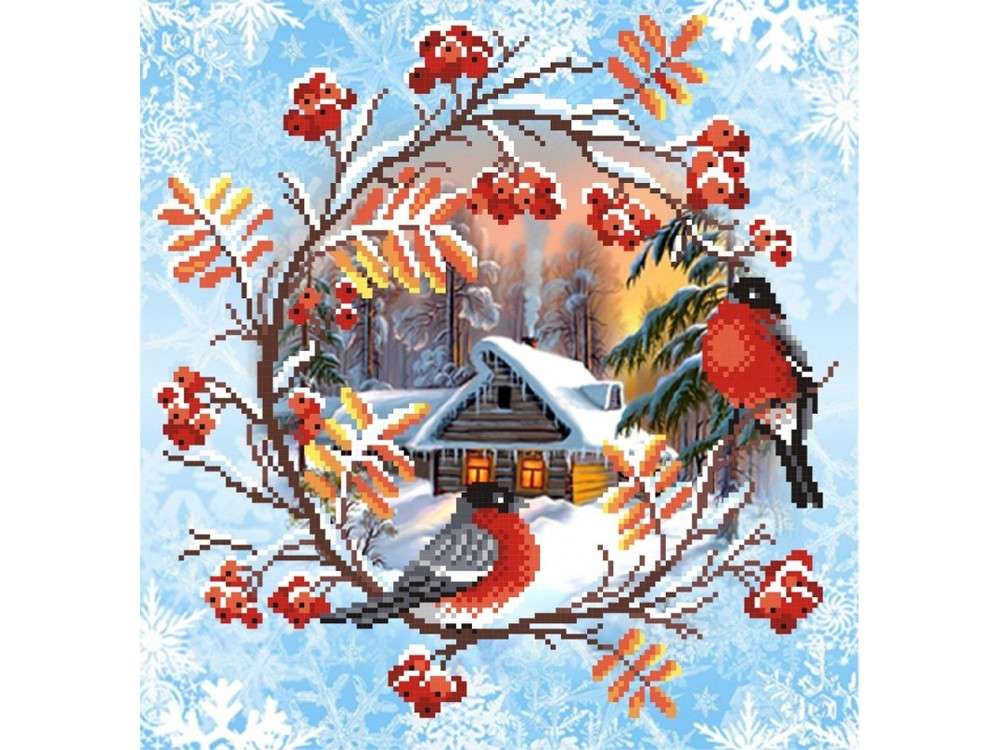 

Рисунок на габардине «Зимняя идиллия»