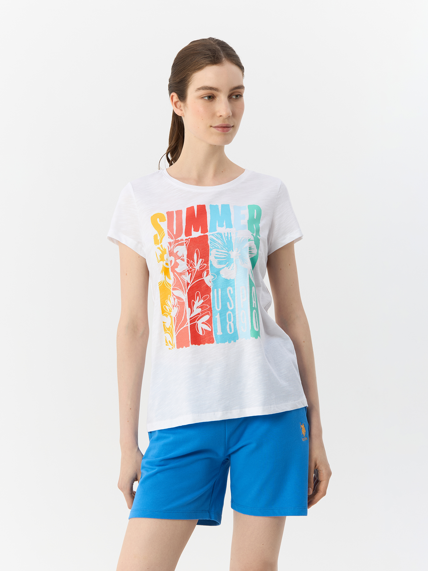 

Футболка женская U.S. POLO Assn. G082GL0110GOLBY белая XS, Белый, G082GL0110GOLBY