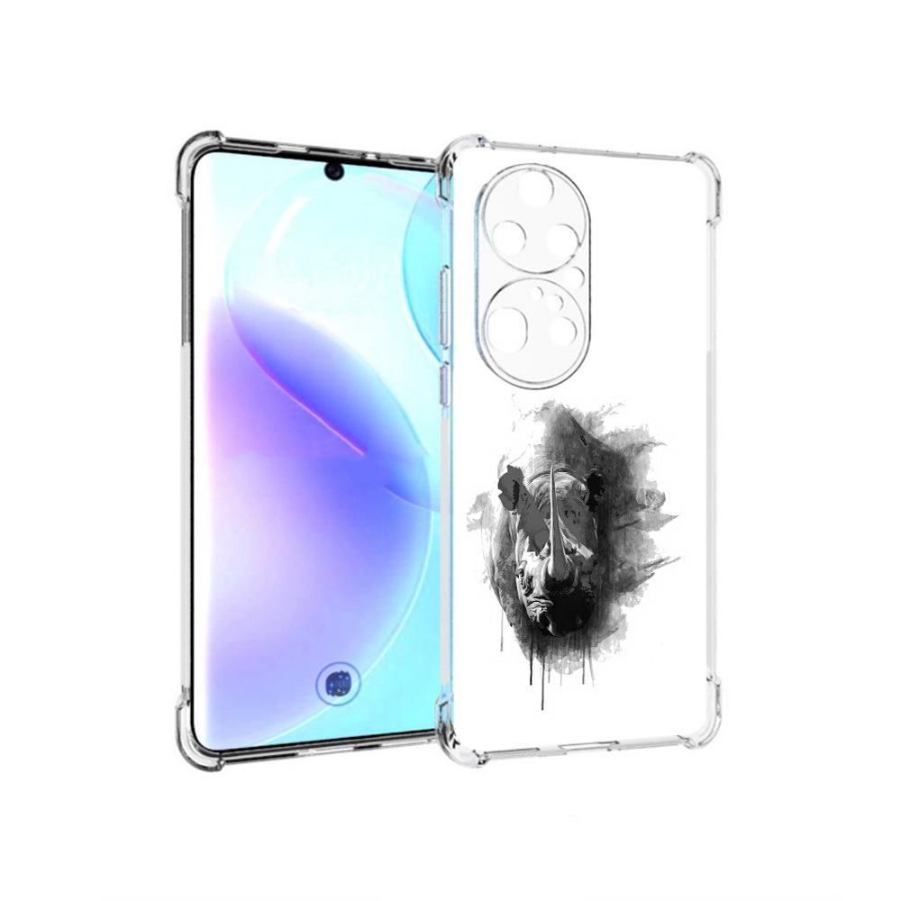 

Чехол MyPads Tocco для Huawei P50 Pro носорог, Прозрачный, Tocco