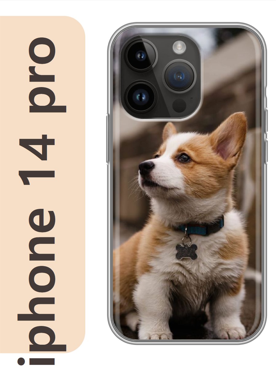 

Чехол на Apple Iphone 14 pro корги щенок 808, Прозрачный, Iphp14dogs