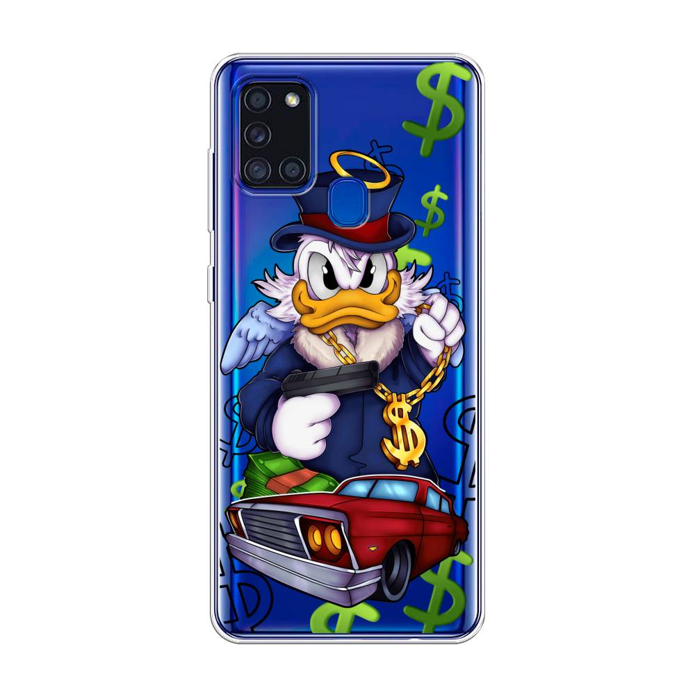 

Чехол на Samsung Galaxy A21s "Scrooge McDuck with a Gold Chain", Красный;синий;белый, 2100250-6