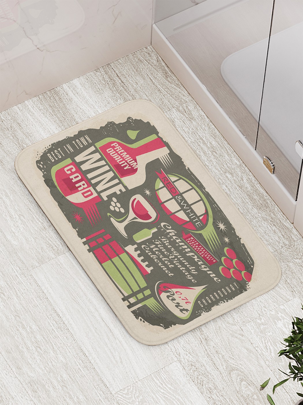 

bath_70812 Коврик противоскользящий для ванной, сауны, бассейна, 77х52 см