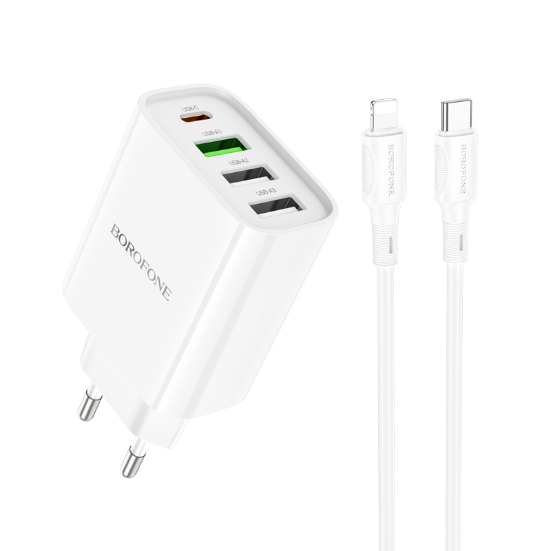 

Сетевое зарядное устройство Borofone BA79Aai быстрая зарядка White, BA79Aai