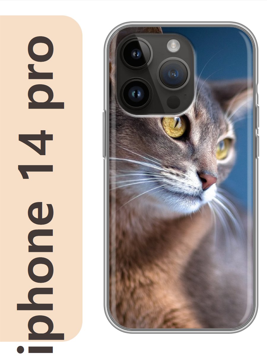 

Чехол на Apple Iphone 14 pro абиссинская кошка 773, Прозрачный, Iphp14cats