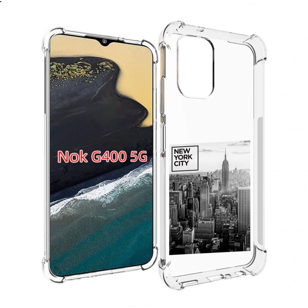 

Чехол MyPads черно белый Нью-Йорк для Nokia G400 5G, Прозрачный, Tocco