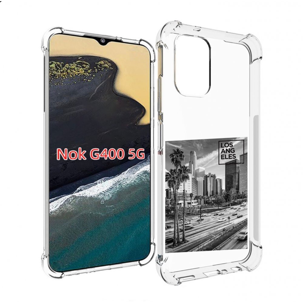 

Чехол MyPads черно белый лос анджелес для Nokia G400 5G, Прозрачный, Tocco