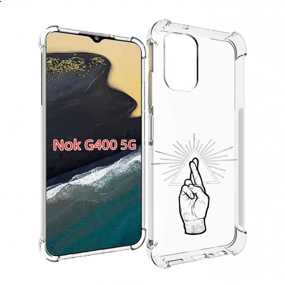 

Чехол MyPads черно белая рука для Nokia G400 5G, Прозрачный, Tocco