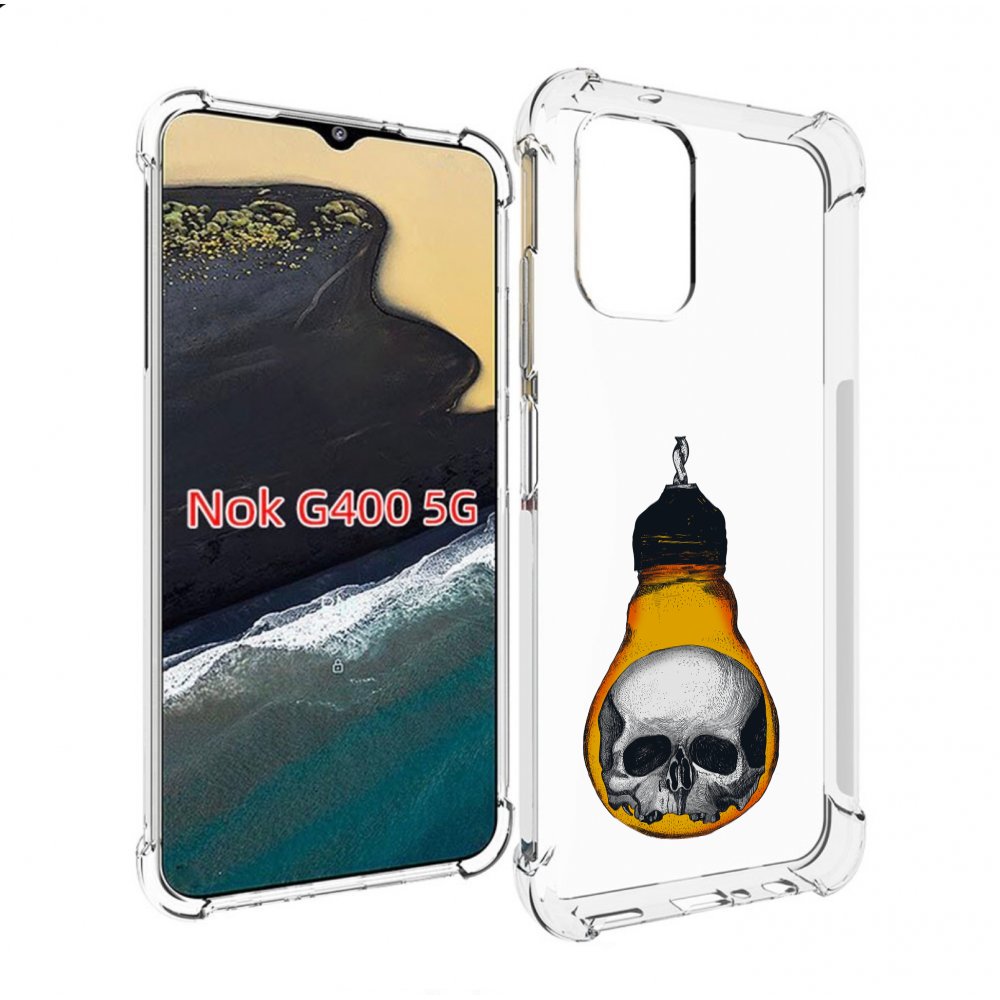 Чехол MyPads череп в лампочке для Nokia G400 5G