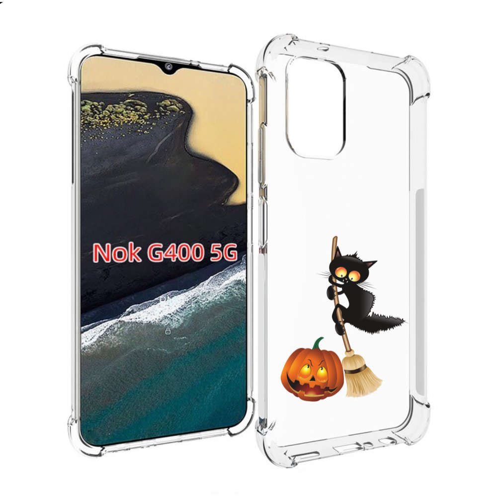 

Чехол MyPads хэлуинский котик для Nokia G400 5G, Прозрачный, Tocco