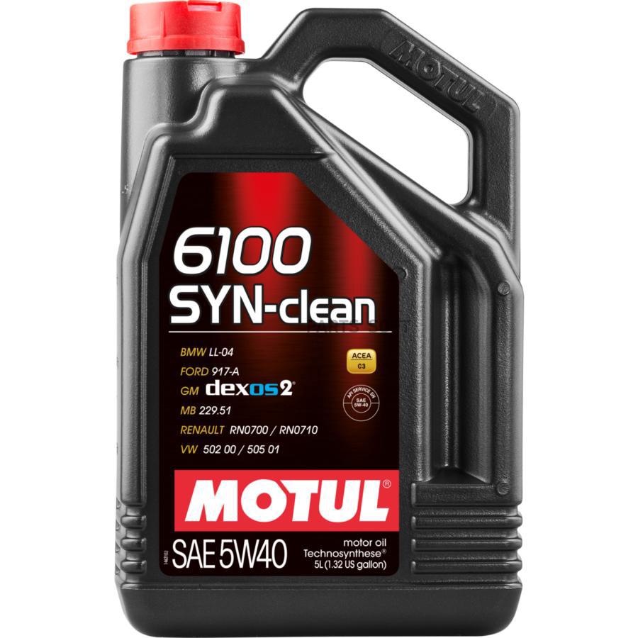 Моторное масло Motul 6100 SYN-CLEAN ACEA C3 API SN BMW LL-04 5W40 5л