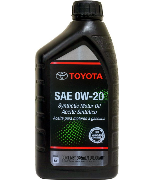 Моторное масло Toyota синтетическое 0W20 motor oil sn 0,946л