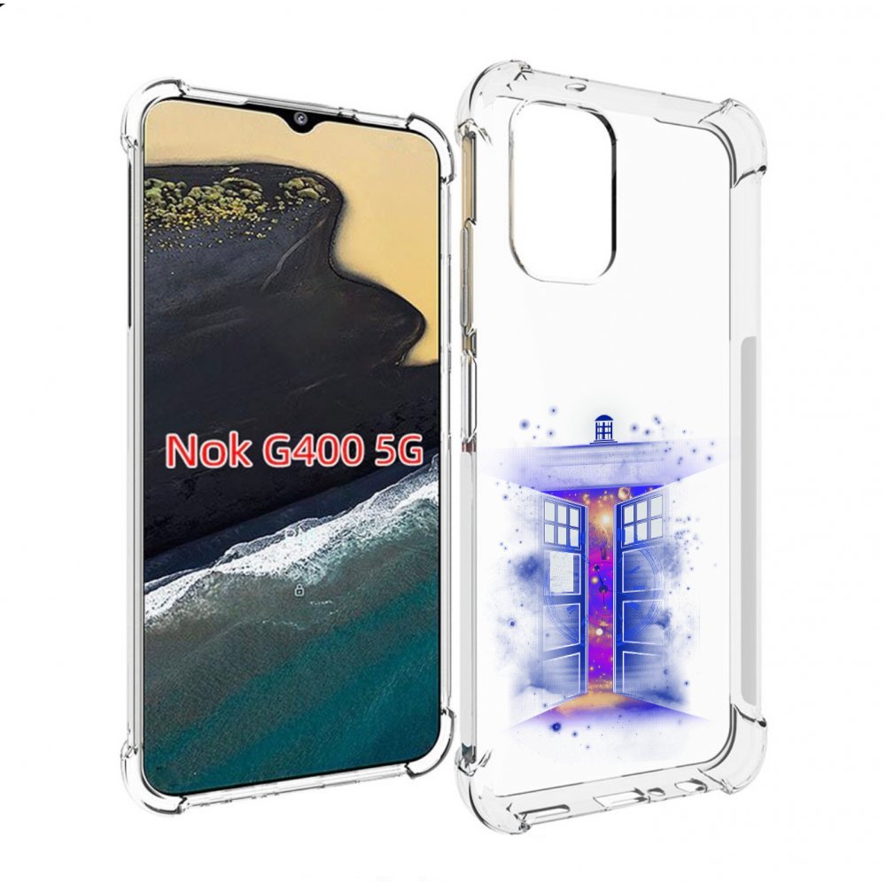 

Чехол MyPads фиолетовый уголок абстракция для Nokia G400 5G, Прозрачный, Tocco