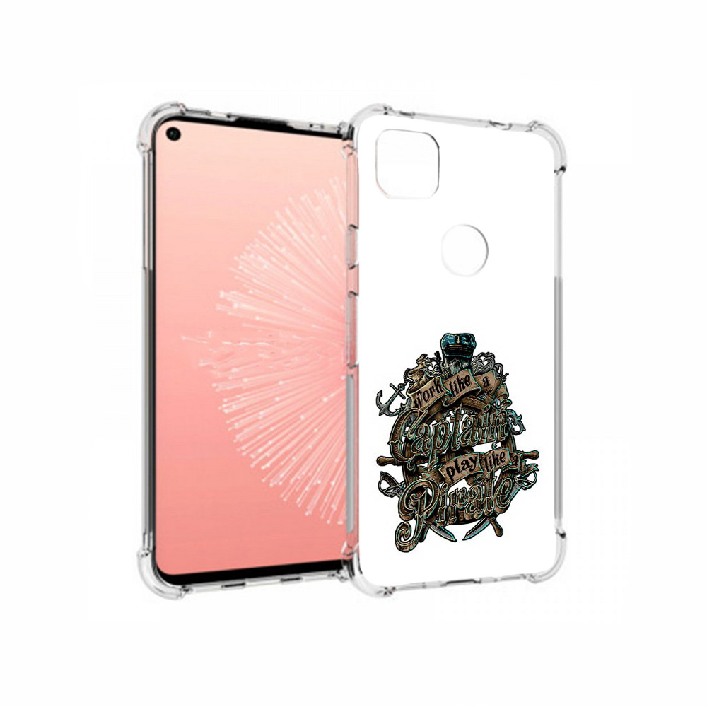 

Чехол MyPads Tocco для Google Pixel 4A капитан пиратов, Прозрачный, Tocco