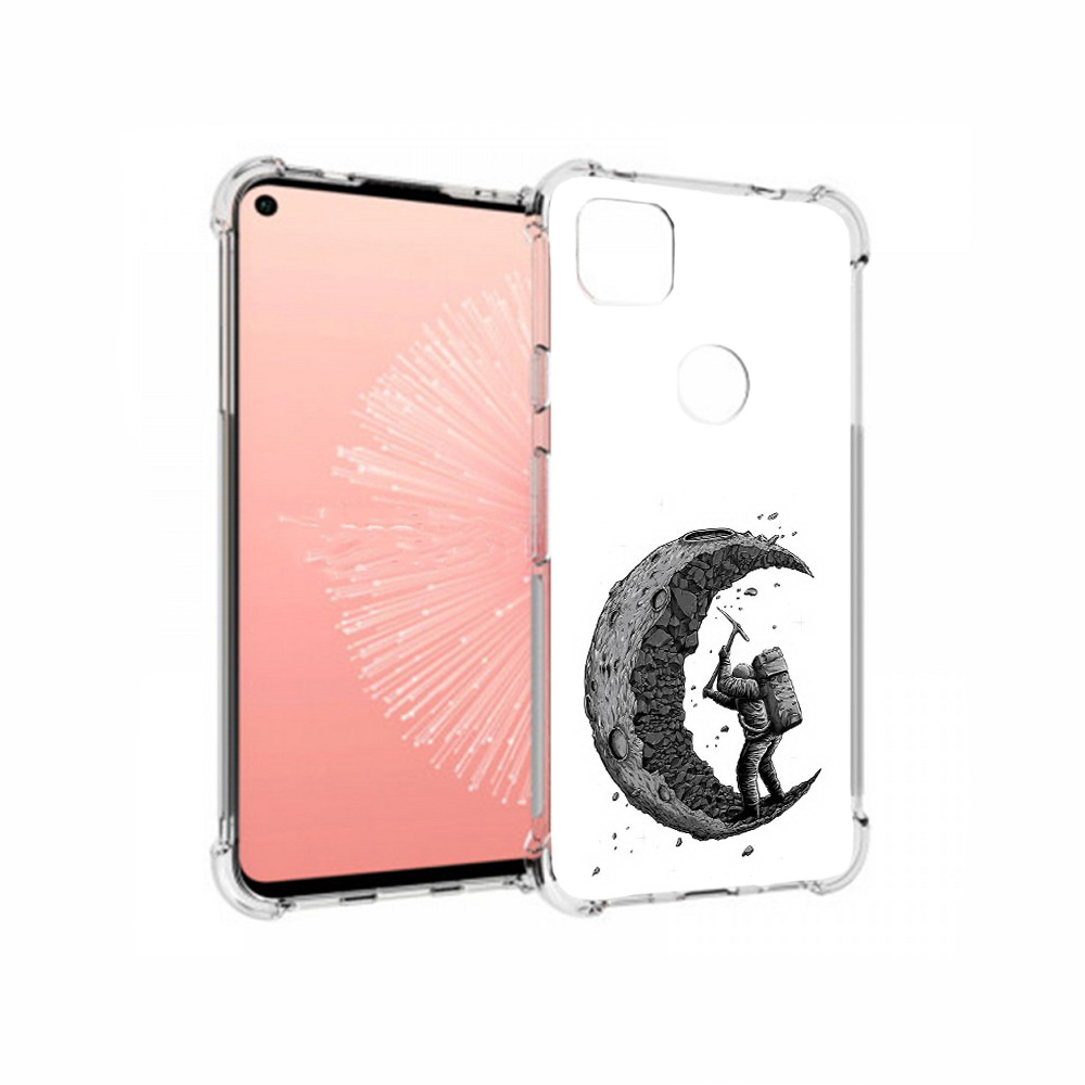 

Чехол MyPads Tocco для Google Pixel 4A камненная луна, Прозрачный, Tocco