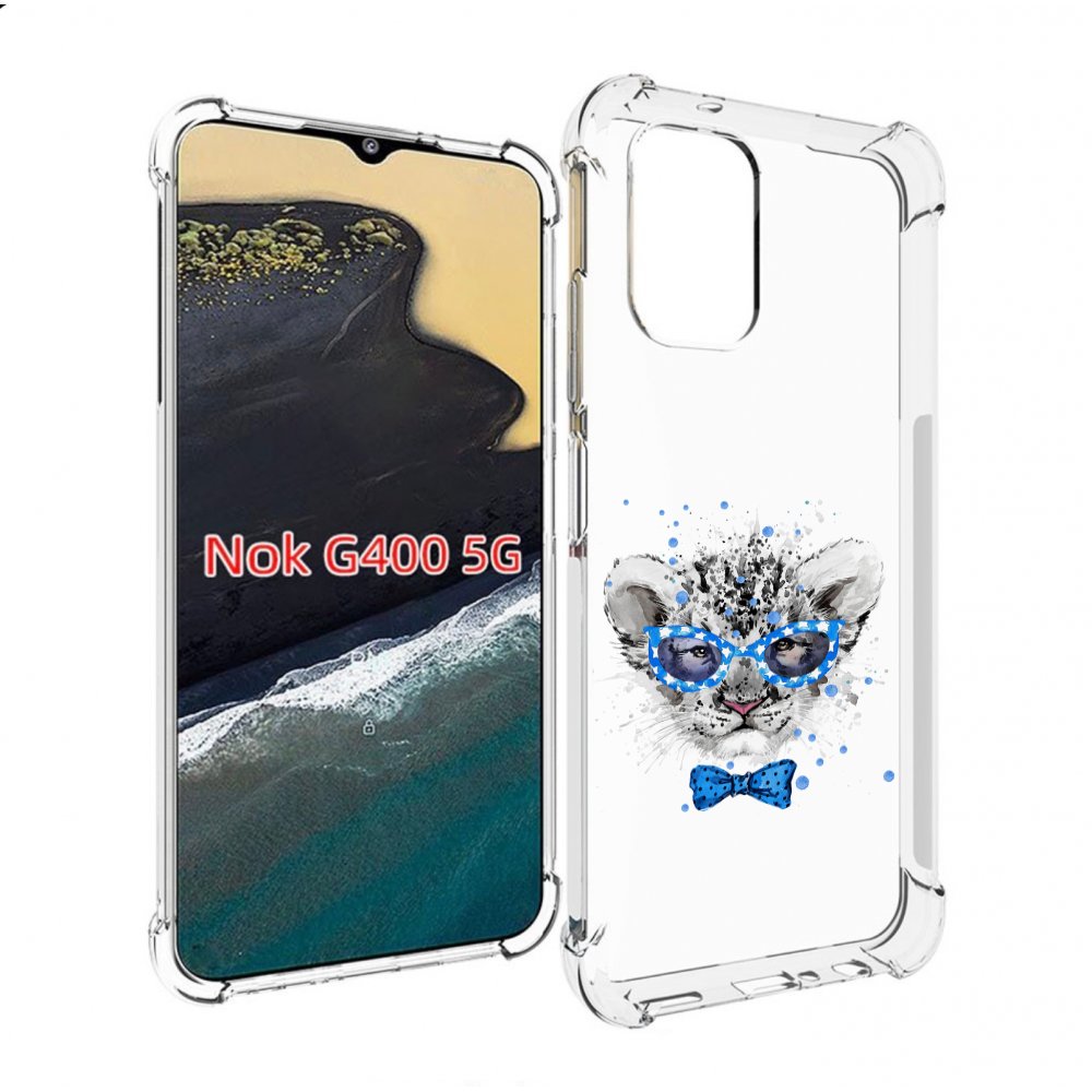 

Чехол MyPads тигренок с бабочкой для Nokia G400 5G, Прозрачный, Tocco