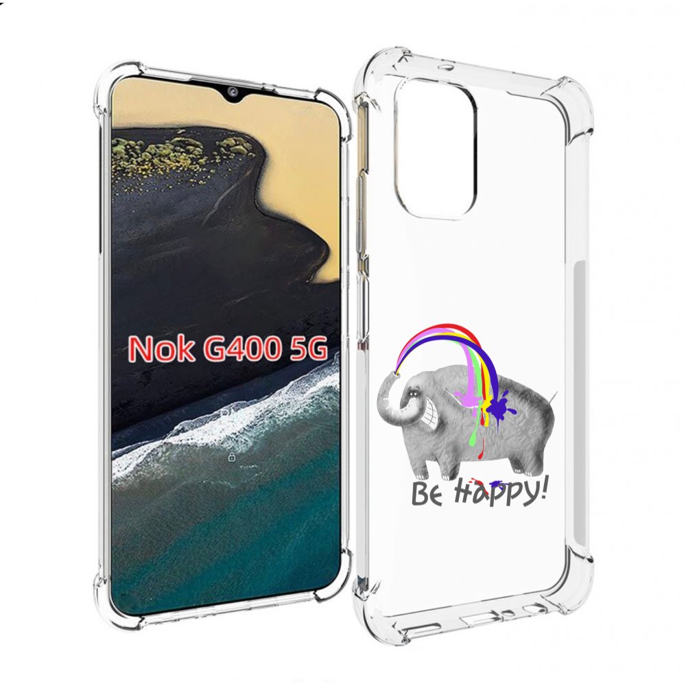

Чехол MyPads счастливый слон для Nokia G400 5G, Прозрачный, Tocco