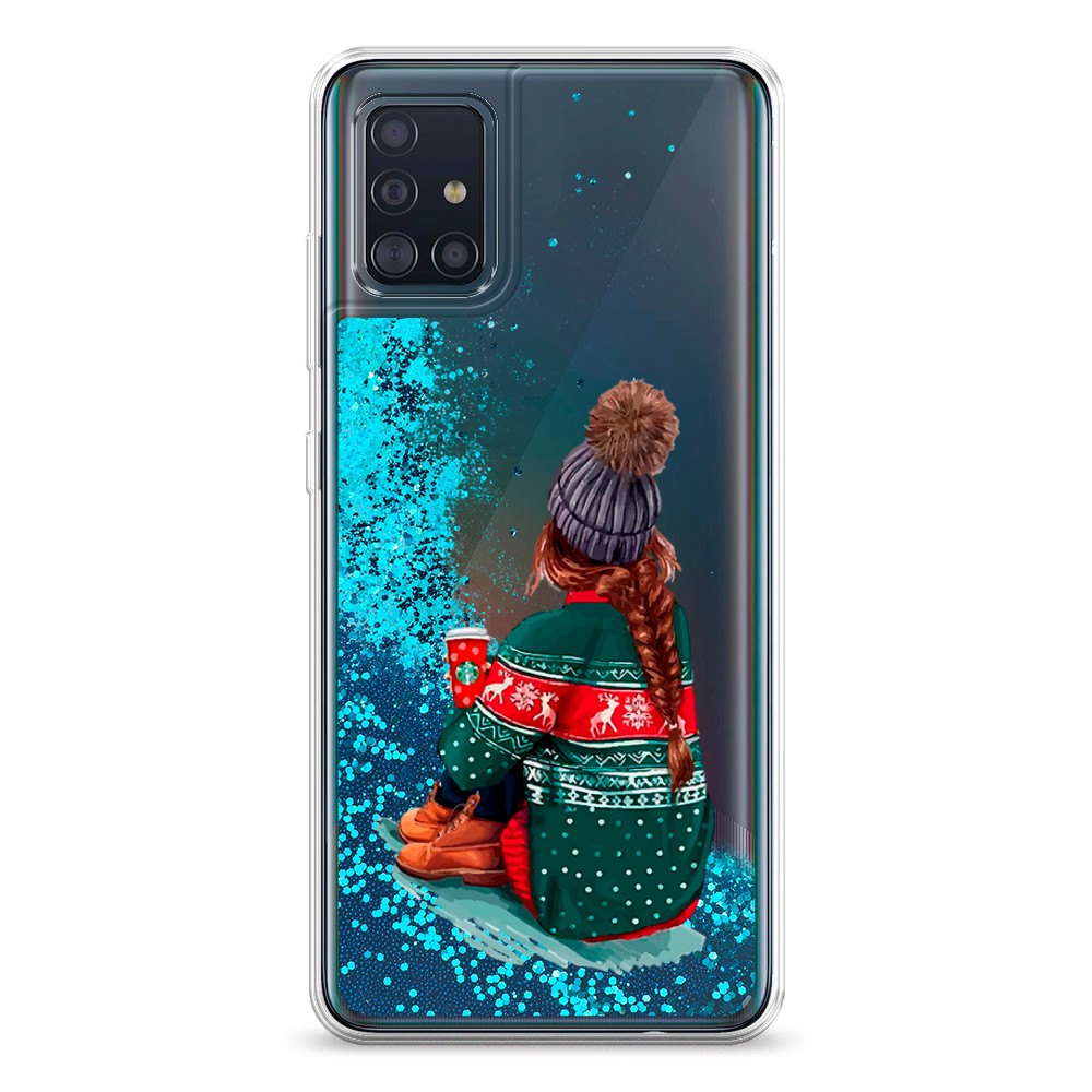

Жидкий чехол с блестками "Winter dreams" на Samsung Galaxy A51