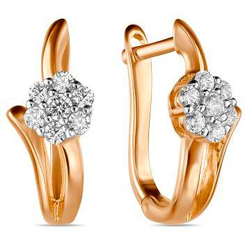 

Серьги женские из золота Лукас-Голд E01-Z-59564-Z, фианит, E01-Z-59564-Z
