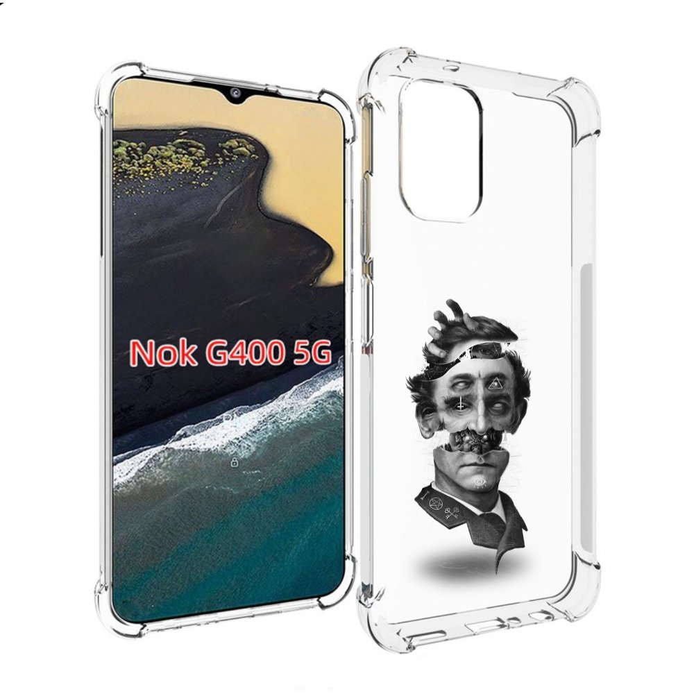 

Чехол MyPads страшное лицо абстракция для Nokia G400 5G, Прозрачный, Tocco