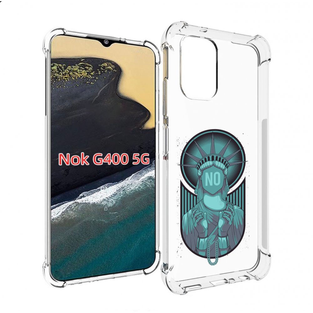 

Чехол MyPads статуя свободы зеленый для Nokia G400 5G, Прозрачный, Tocco