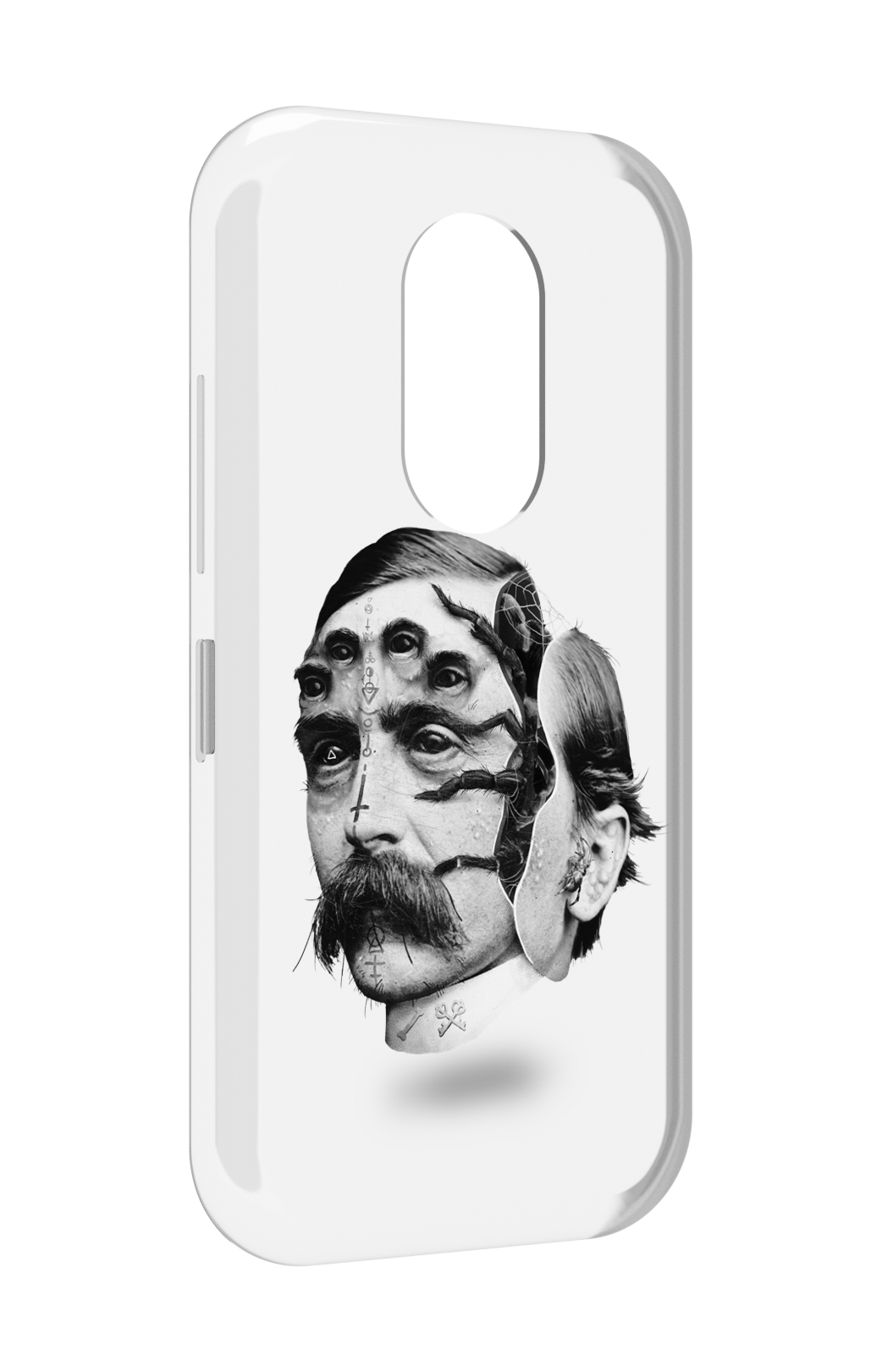 

Чехол MyPads страшное лицо мужчины для Doogee S61 / S61 Pro, Прозрачный, Tocco