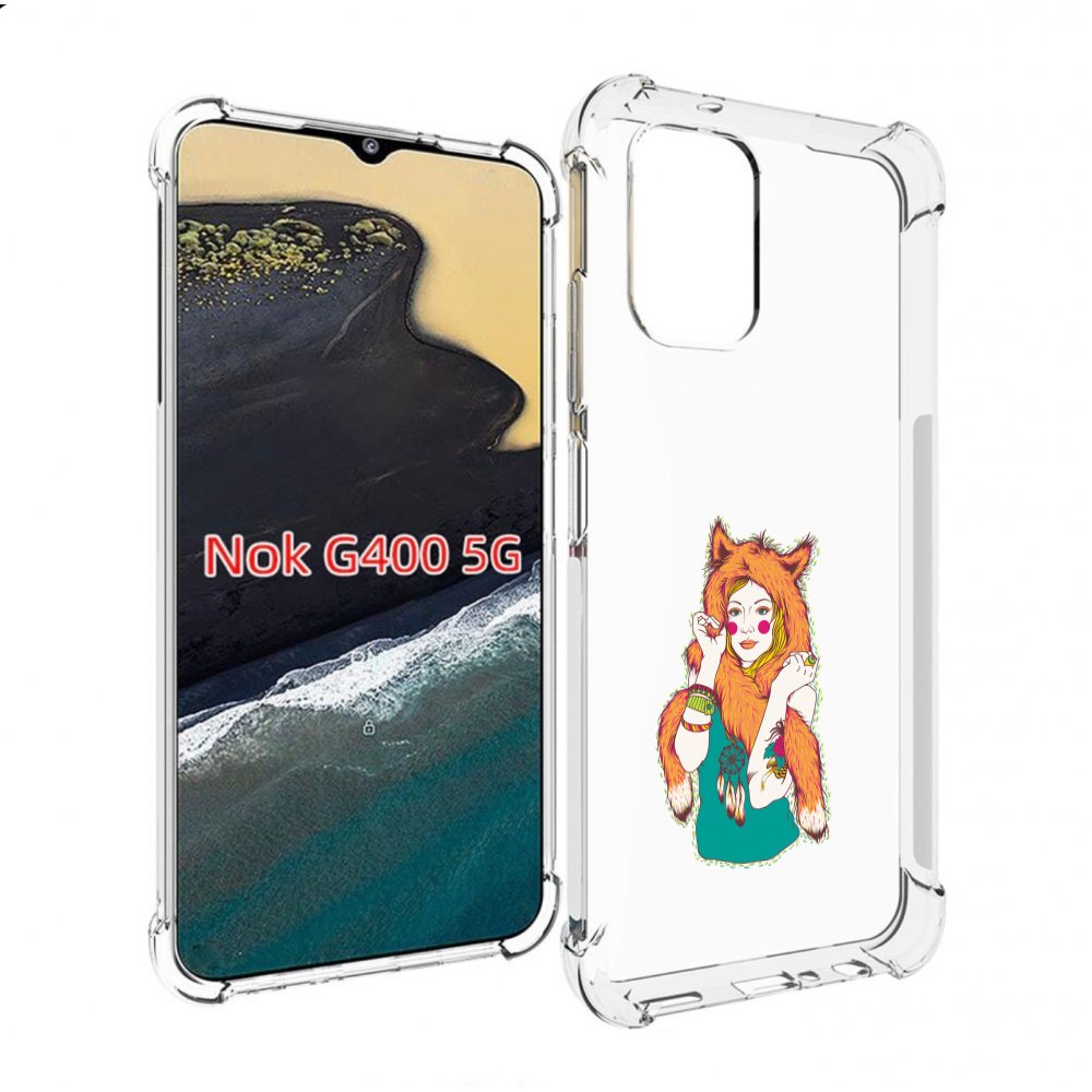 

Чехол MyPads Девушка лиса для Nokia G400 5G, Прозрачный, Tocco