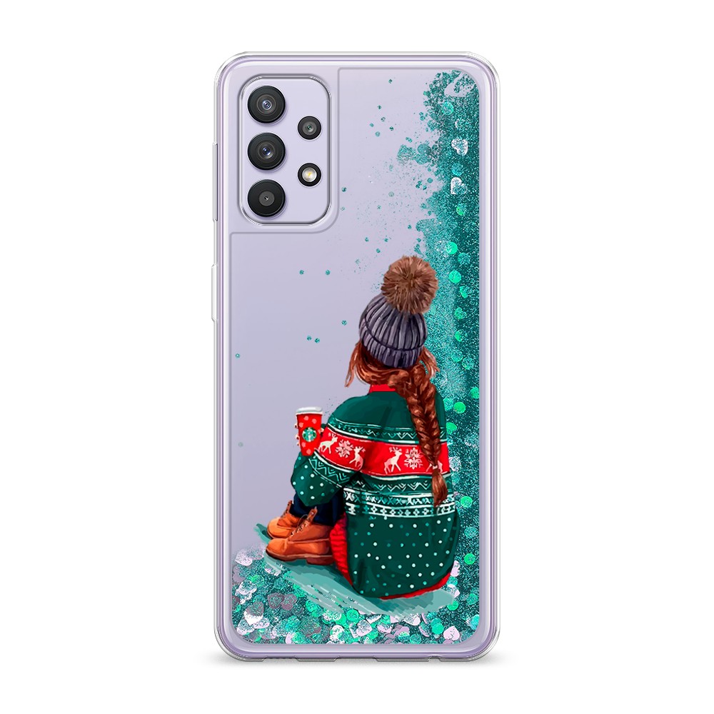 

Жидкий чехол с блестками "Winter dreams" на Samsung Galaxy A32, 2102095-1