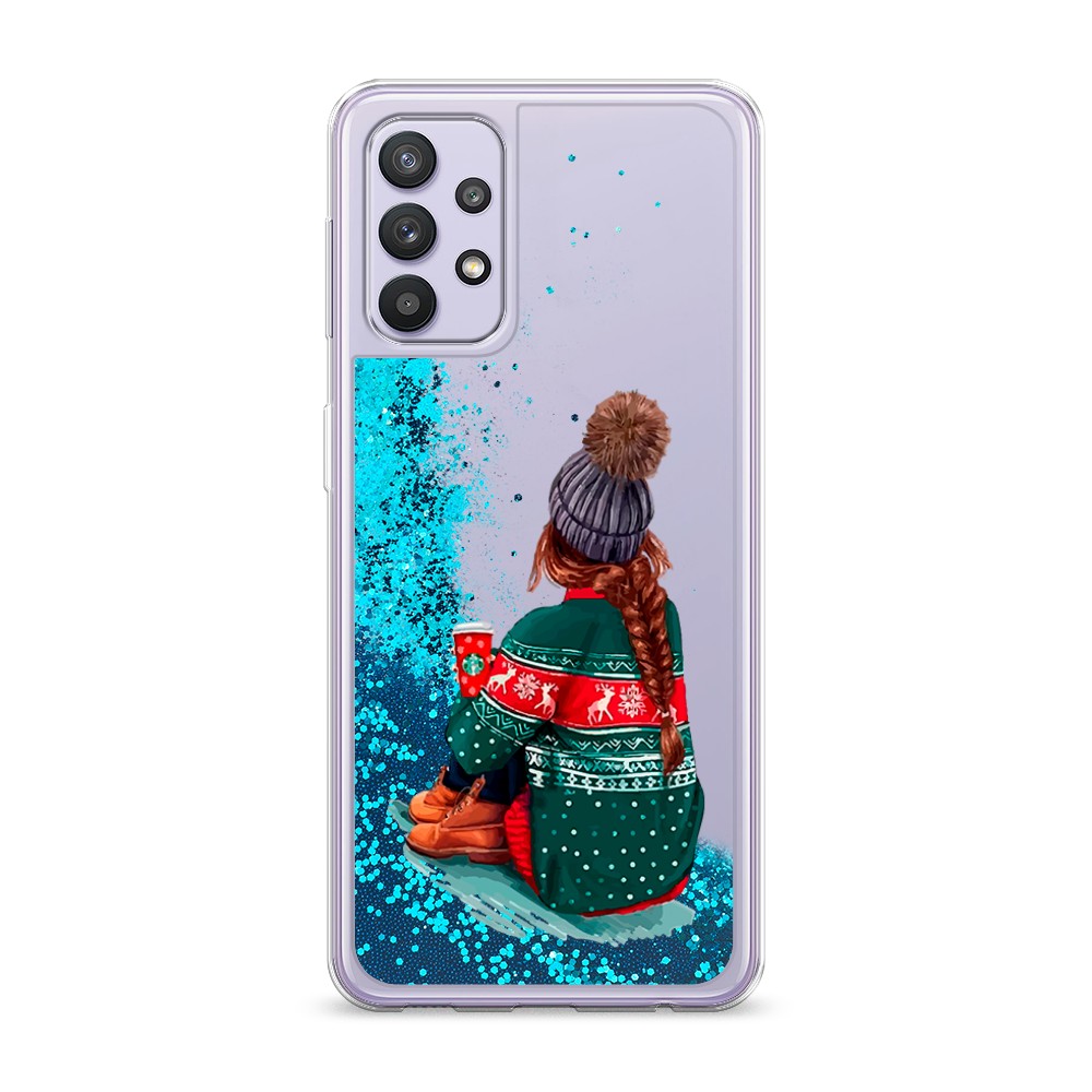 

Жидкий чехол с блестками "Winter dreams" на Samsung Galaxy A32, 2102093-1