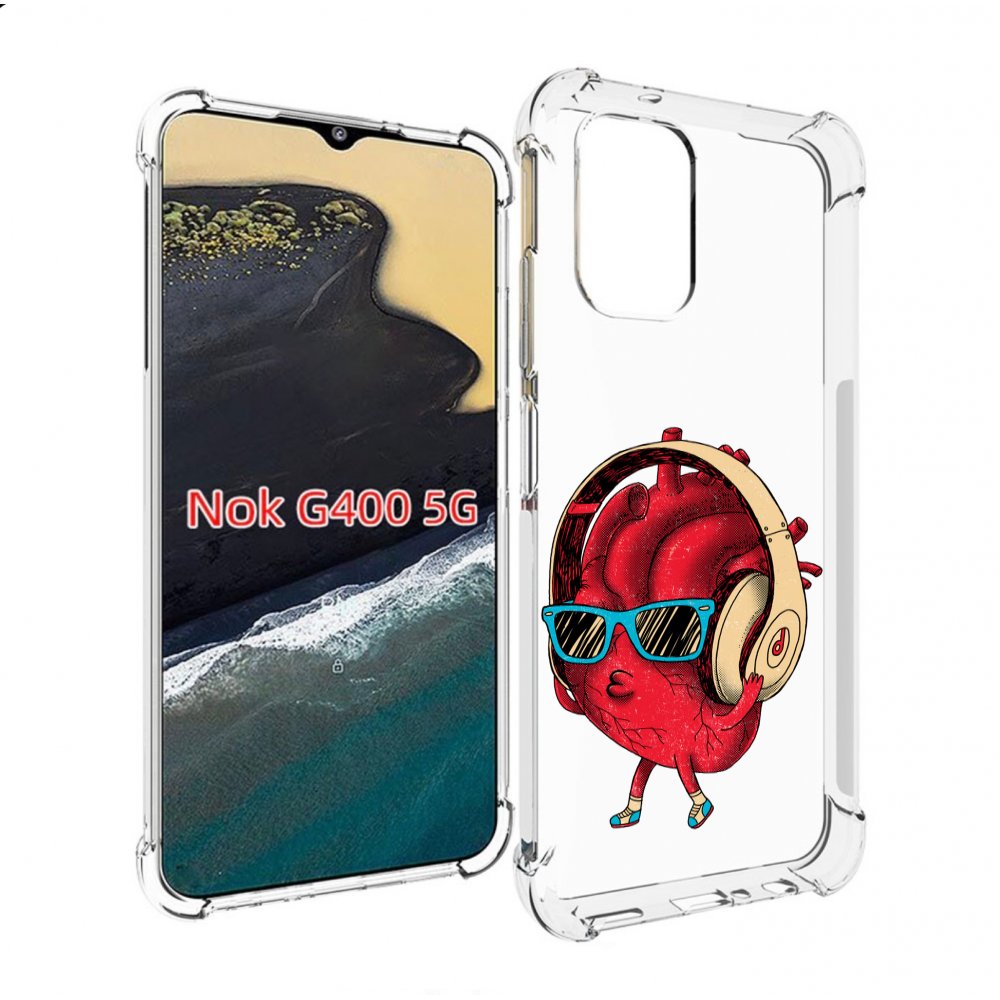 

Чехол MyPads слушай сердце для Nokia G400 5G, Прозрачный, Tocco