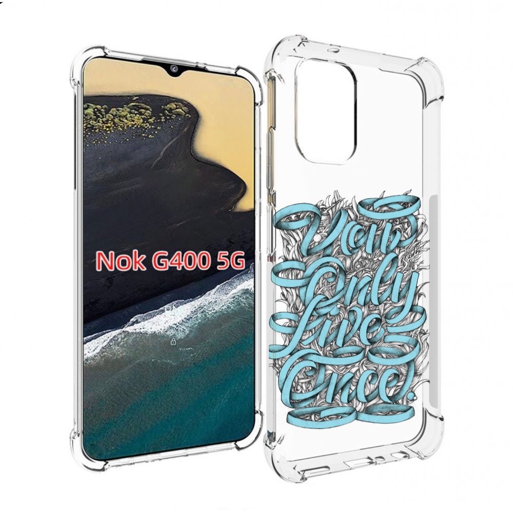

Чехол MyPads слова из ленты абстракция для Nokia G400 5G, Прозрачный, Tocco