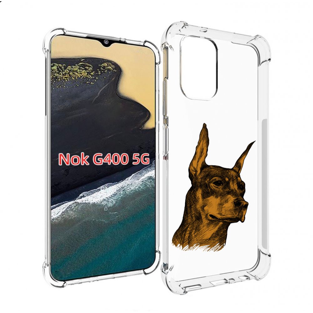

Чехол MyPads скетч доберман для Nokia G400 5G, Прозрачный, Tocco