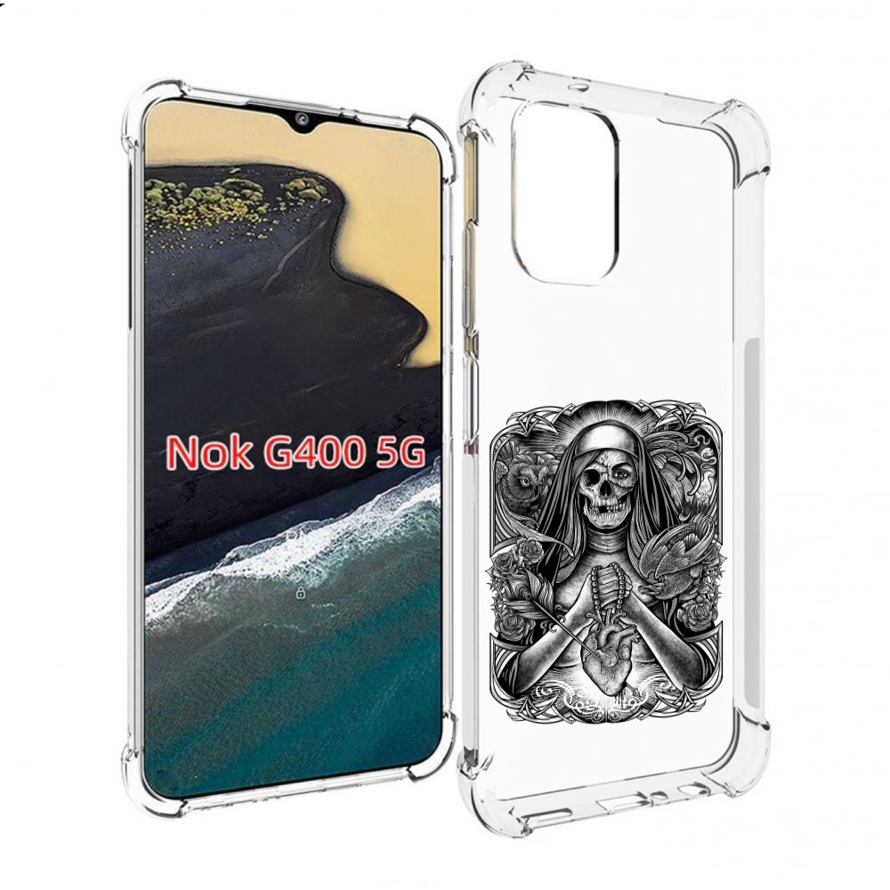 

Чехол MyPads скелет с сердцем для Nokia G400 5G, Прозрачный, Tocco