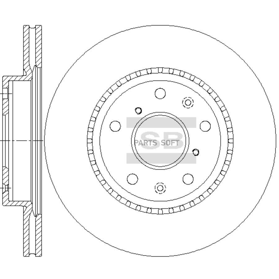 

SANGSIN BRAKE Диск тормозной SUZUKI SX4 06- передний вент.D 280мм.