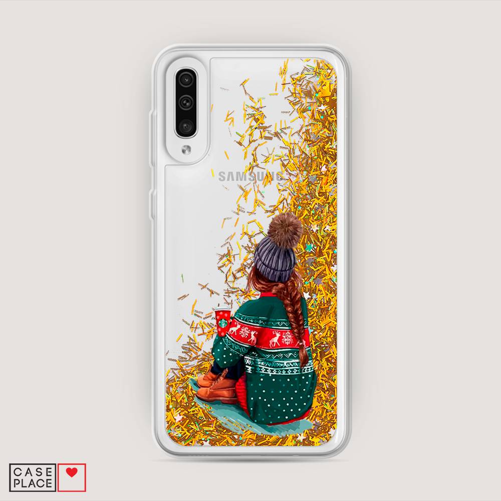 

Жидкий чехол с блестками "Winter dreams" на Samsung Galaxy A30s, 28890-1