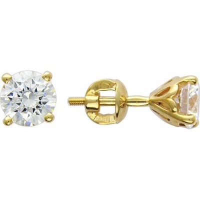 

Серьги из желтого золота с фианитом Эстет 01С134544, 01С134544