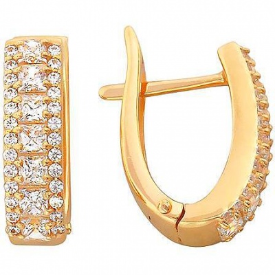 

Серьги из красного золота с фианитом Эстет 01С115948, 01С115948