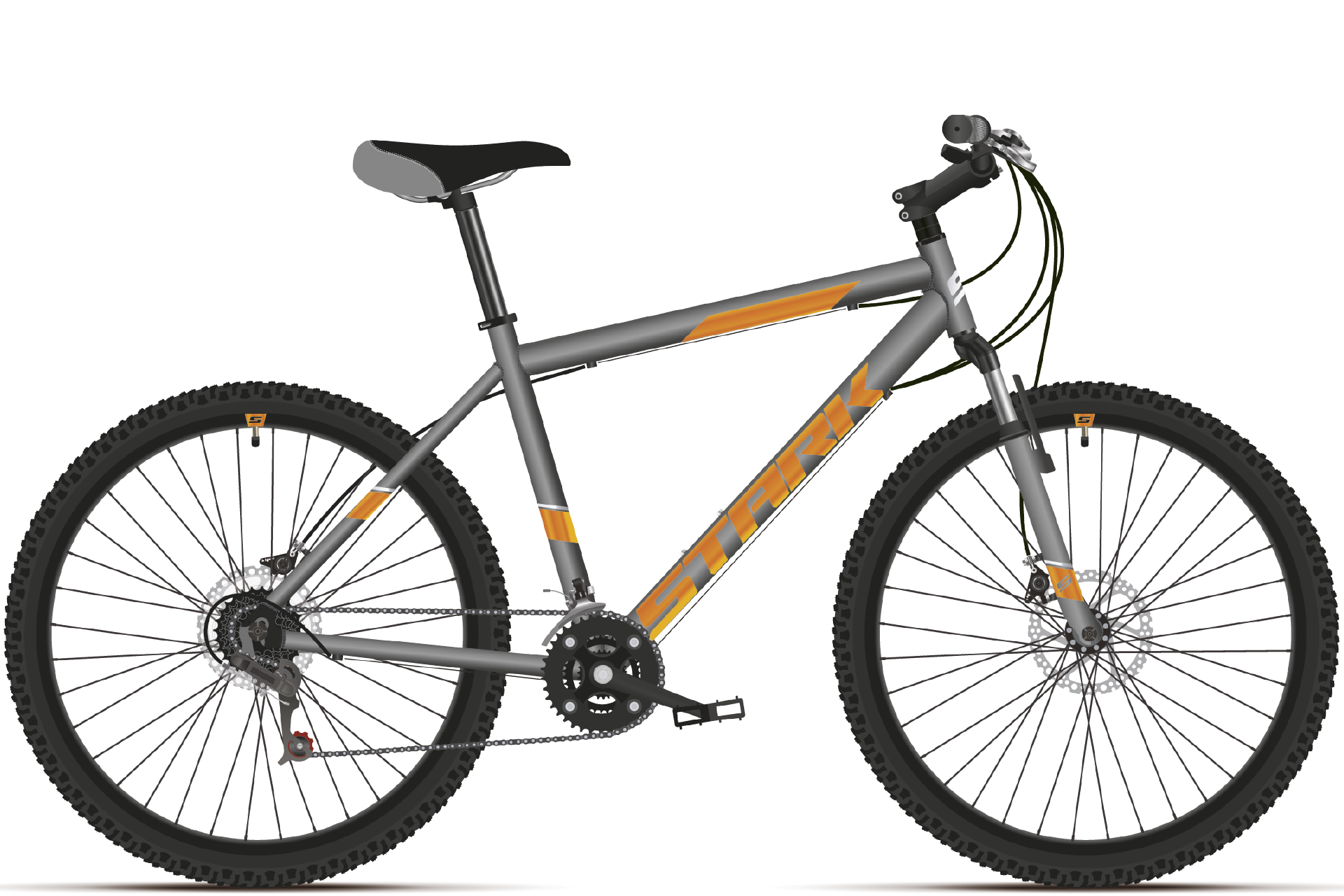 фото Велосипед stark respect 29.1 d ms 2021 22" серый/оранжевый