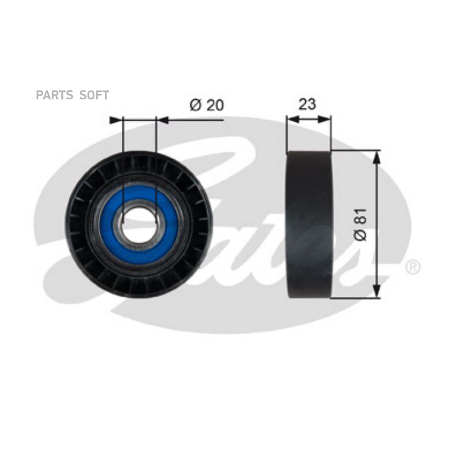 

GATES (7803-21308) Ролик приводного ремня