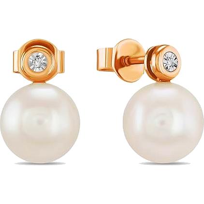 

Серьги женские из золота Лукас-Голд E01-D-34184-PR, жемчуг/бриллиант, E01-D-34184-PR