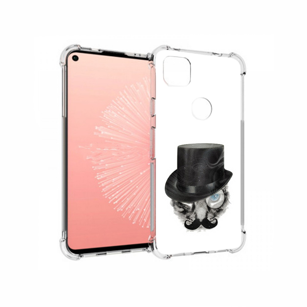 

Чехол MyPads Tocco для Google Pixel 4A интелегентный кот, Прозрачный, Tocco